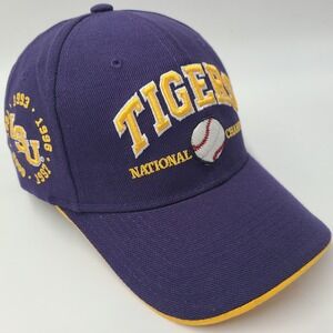 Vintage LSU Tigers Hat Snapback Zephyr Purple NCAA Baseball National Champs Men